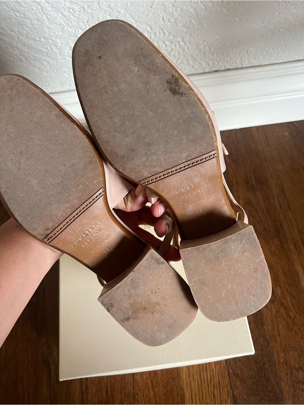 Sezane shoes Pink Leather Mary Jane Slingback Heels - Picture 3 of 4